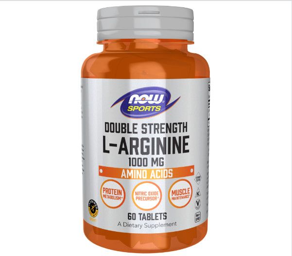 NOW L-Arginine 1000 mg Double Strength 60 Tablets