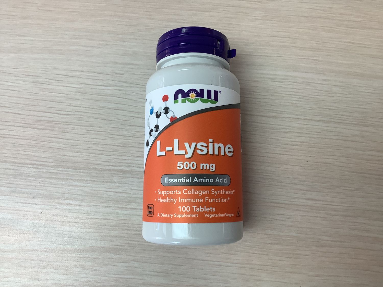 NOW L-LYSINE 500 mg 100 TABS