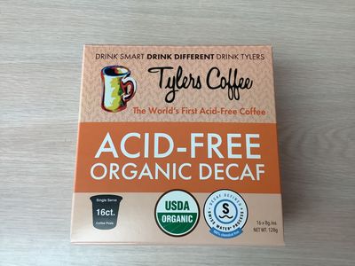 TYLERS COFFE DECAF ACID FREE ORGANIC COFFEE KEURIG POD 16 count
