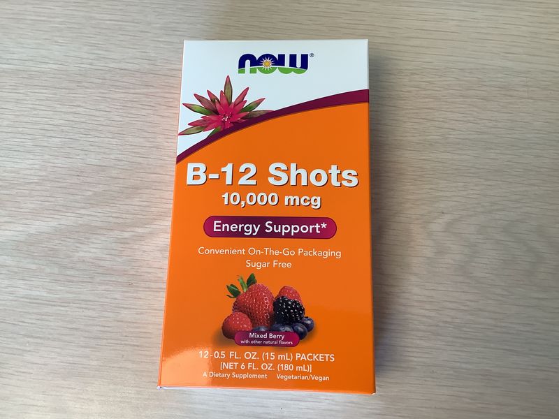 NOW Vitamin B-12 10000 mcg Shots 12 15 mL (0.5 fl. oz.) Packets