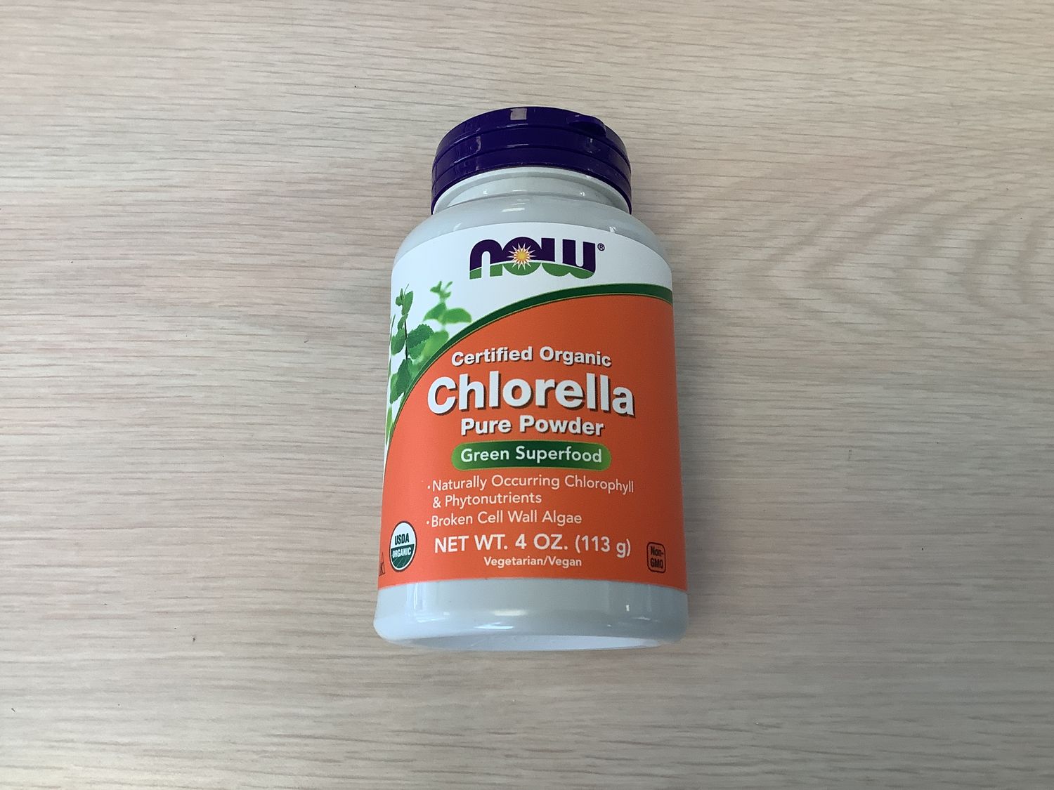 NOW ORGANIC CHLORELLA PURE POWDER 4 OZ