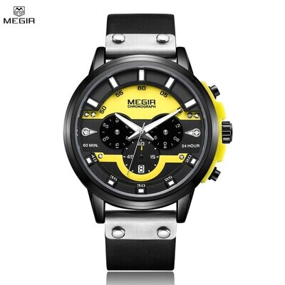 MEGIR Fashion Military Watches for Men Luxury Quartz Sport Wrist Watch Calendar Luminous ?Waterproof Man Clock Chronograph 2080