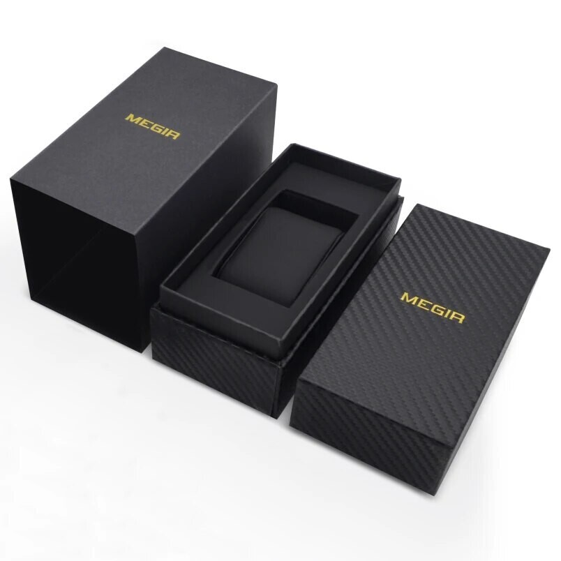 Megir Original Watch Box, Color: Black