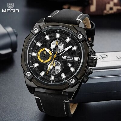 MEGIR Men's Quartz Watches Top Brand Luxury Military Sports Watch Chronograph Fashion Man Clock Wristwatch montre homme 2054