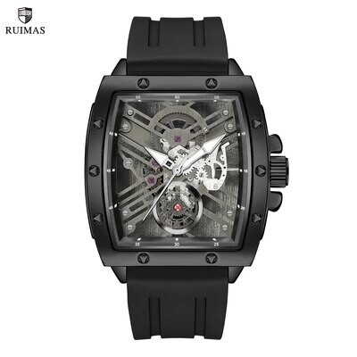 RUIMAS Luxury Fashion Men Sports Quartz Wrist Watches Waterproof Luminous Large Dial Casual Wristwatch Silicone Montre Homme