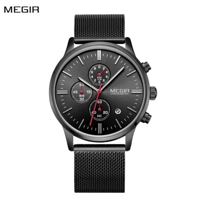 MEGIR Men's Quartz Watch Top Brand Luxury Wristwatch Waterproof Business Clock Date Wrist Watch Chronograph reloj hombre 2011