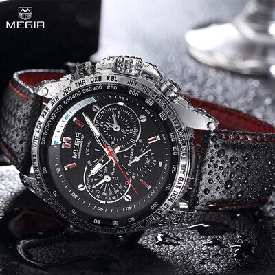 MEGIR Fashion Watch for Men Multifunction Sports Wristwatch Waterproof Quartz Watches Clock Relogio Masculino