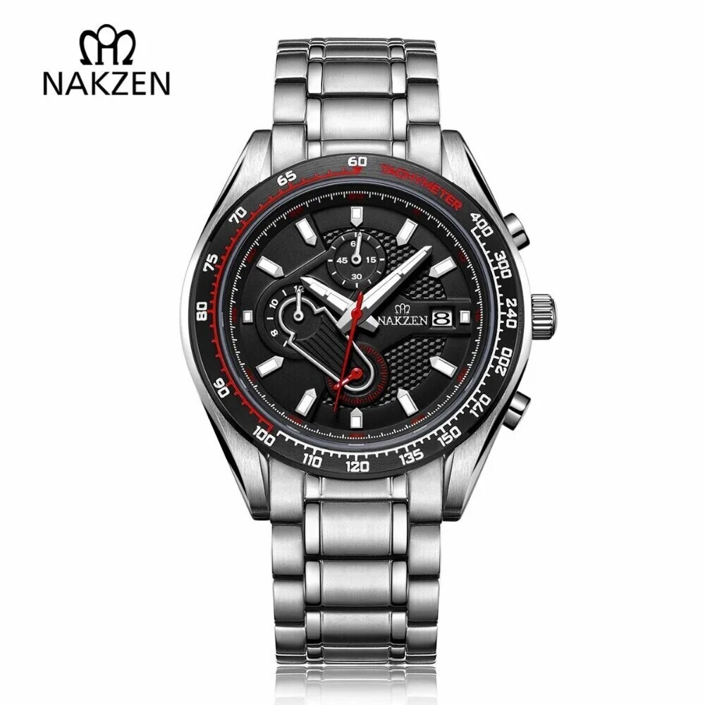 NAKZEN Man Sports Multifunction Luminous Diving Watch Men Quartz Watches Waterproof Composite Dial WristWatch Relogio Masculino