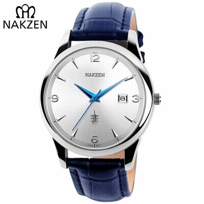 NAKZEN New Fashion Mens Watches Stainless Steel Top Brand Date Clock Waterproof Luxury Sports Quartz Watch Men Relogio Masculino
