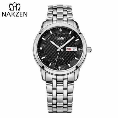 NAKZEN Men Watch MIYOTA 8205 Automatic Mechanical Watches Role Date Sapphire Glass 50M Waterproof Clock Male Relogio Masculino 6022