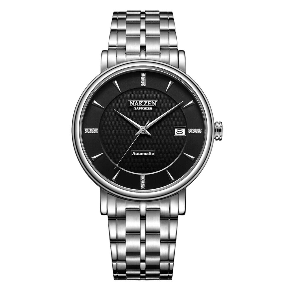 NAKZEN Miyota 9015 Automatic Mechanical Men Watch 2019 Hot Wrist Brand Luxury Sapphire glass Wristwatch Clock Relogio Masculino, Color: 1