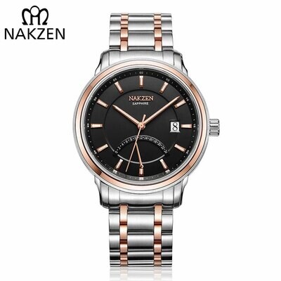 NAKZEN Crescent Shape Mens Quartz Watch Fashion Casual Waterproof Luxury Brand Date Wrist Watch Male Clock relogio masculino