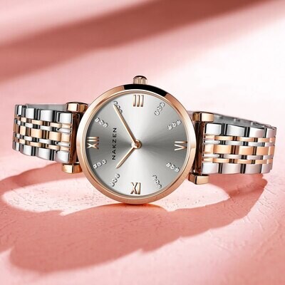 Fashion Ladies Watch Women 2021 New Rose Gold Dress Quartz Watches Luxury Diamond Wristwatches Relogio Feminino Bracelet Clock 4057