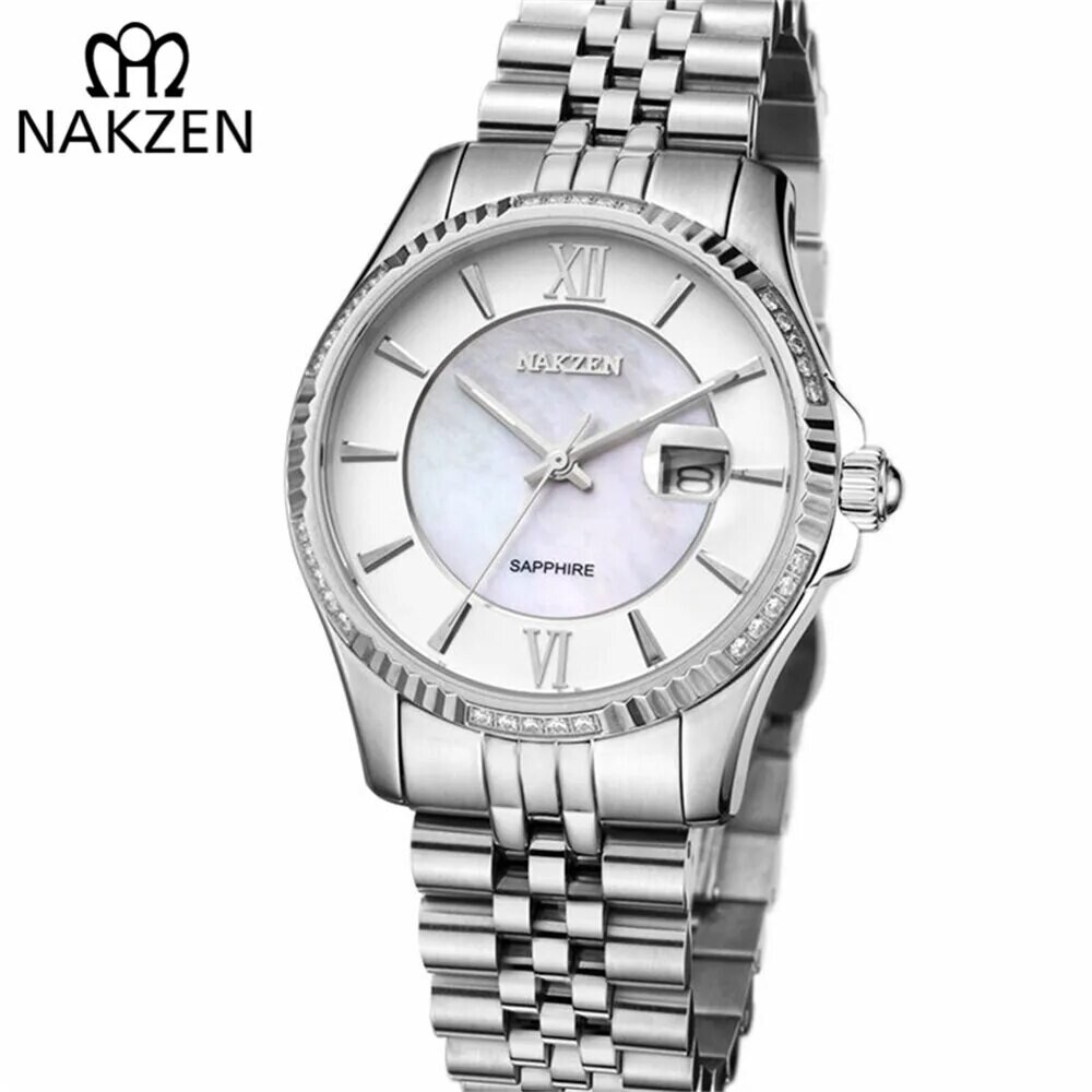 NAKZEN Business classic Mens Watches Top Brand Luxury Waterproo Man Quartz Watches Male Clock wristwatches Relogio Masculino, Color: white
