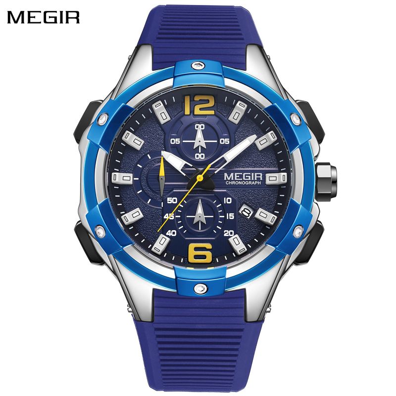 MEGIR Men's Chronograph Original Top Luxury Sports Military Watches for Men Date Luminous Wristwatches Clock Relogio Masculino 2161