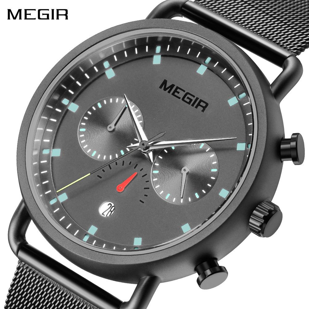 MEGIR Men Watch Top Brand Fashion Casual Quartz Watches Waterproof Date Man Sports Military Wristwatch Clock Relogio Masculino 2159
