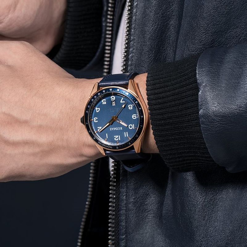 RUIMAS Men Quartz Watches Luxury Leather Sports Quartz Wristwatches Waterproof Luminous Casual Clock Auto Date Relogio Masculino 573