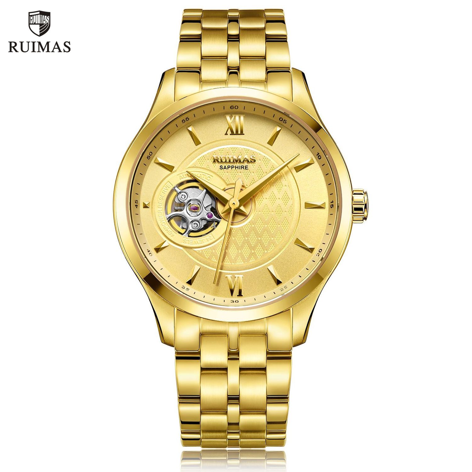 RUIMAS Business Men Watch Luxury Fashion Automatic Mechanical Watches for Men Waterproof Male Wristwatch Relogio Masculino 6754