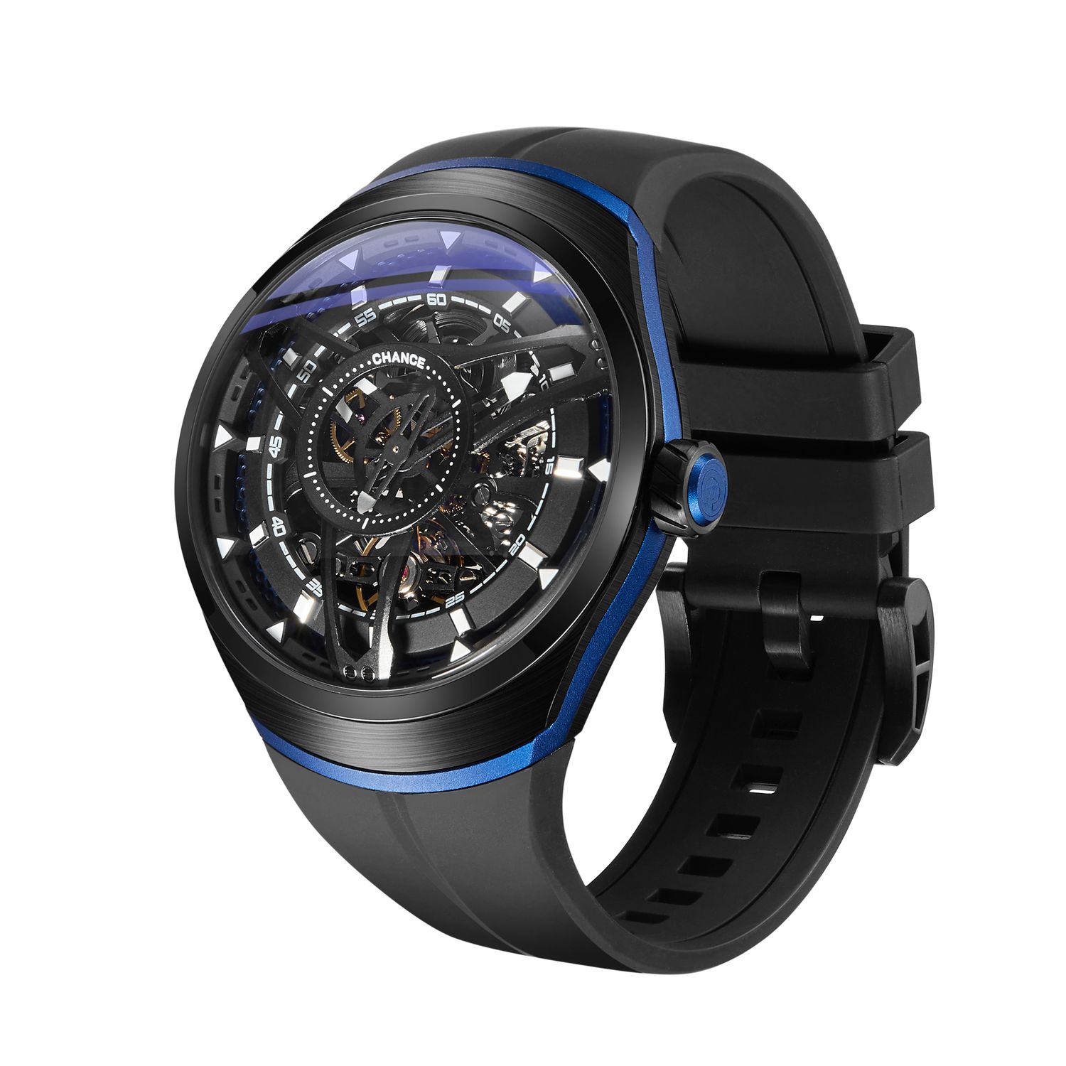 CHANCE Automatic Movement Mechanical Watch for Men Luxury Stainless Steel Case Business Wristwatch Waterproof Clock