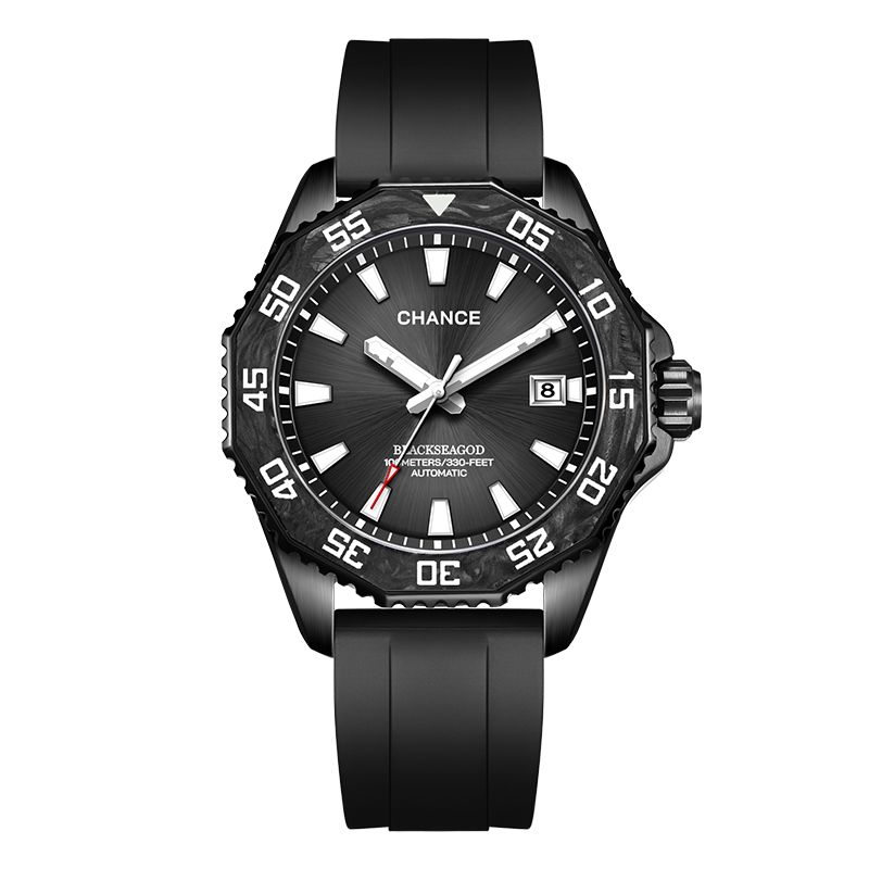 CHANCE Automatic Watches Stainless Steel Sapphire Glass Mechanical Wristwatch Waterproof Luminous  Clock with Auto Date Relogio Masculino