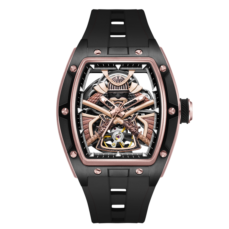 New Men Mechanical Watches Luxury Hollow Out Automatic Movement Wristwatch Clock Stainless Steel Case Waterproof Watch 9198-5