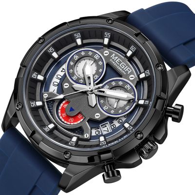 OROLOGIO CRONOGRAFO MILITARE Da Uomo Raro Vintage Retro Alpine Force Luminoso Facile Lettura EUR