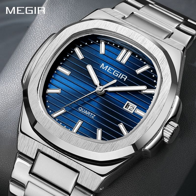 MEGIR Luxury Brand Men Business Watches Waterproof Male Clock Stainless Steel Luminous Quartz Sports Wristwatch Montre Femme 1084