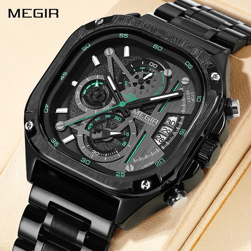 MEGIR Sports Military Watches for Men Luxury Business Casual Wristwatches Waterproof Date Clock Chronograph Reloj Hombre 2217