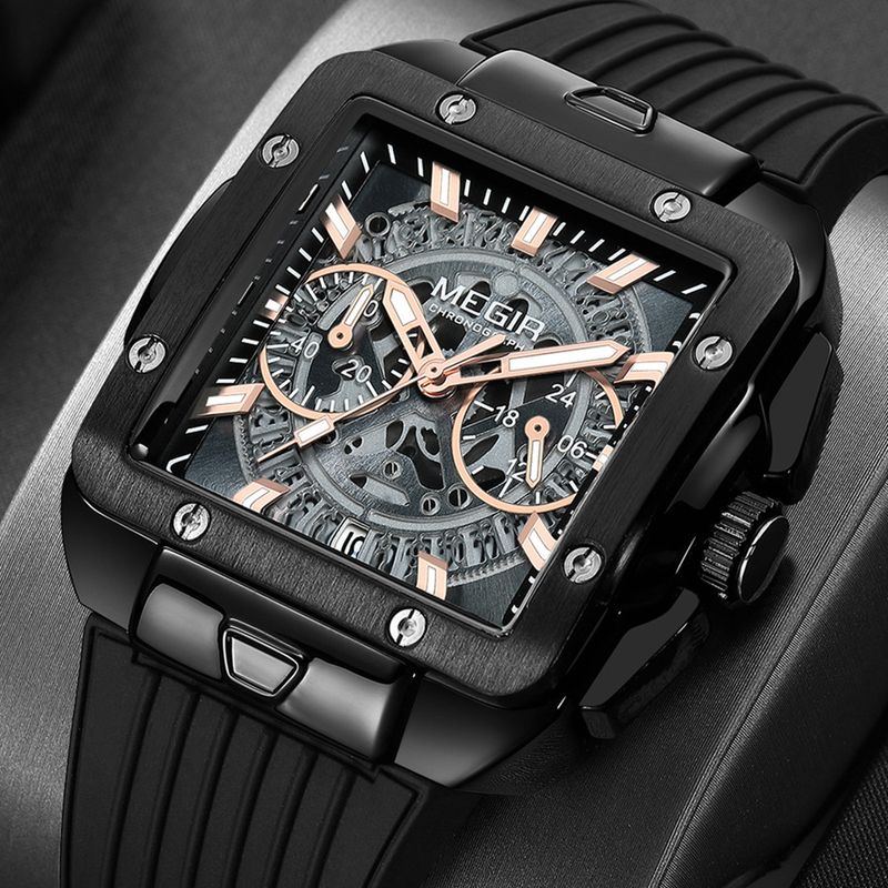 MEGIR Watch for Men Luxury Sport Quartz Wristwatch with Silicone Band Luminous Hands Date Male Chronograph Clock Reloj Hombre 2228
