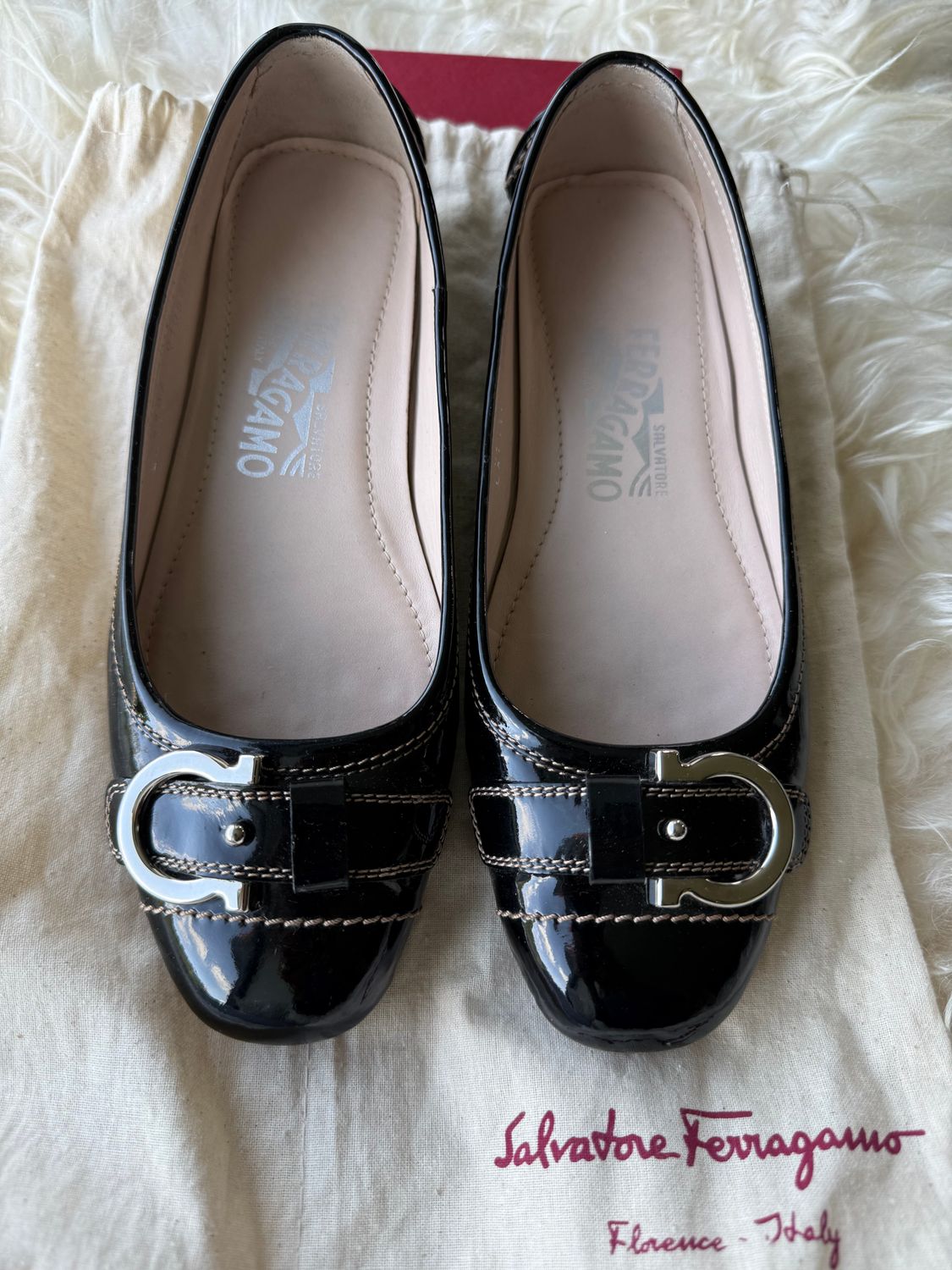 Salvatore Ferragamo Calandra 1 cm Nero Patentcalf - Black Patent Leather Driving Shoes