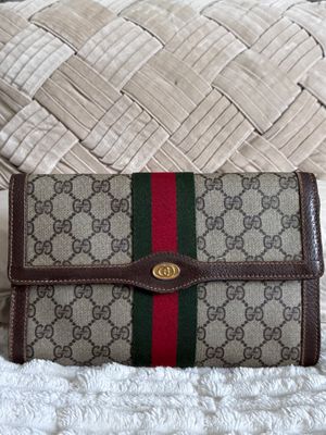 Archival Vintage Gucci GG Supreme Web Stripe Clutch (The 1980's Original)