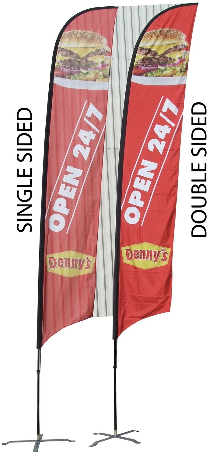 Feather 5.0m Single Sided. From $290+gst. including pole &amp; bag.