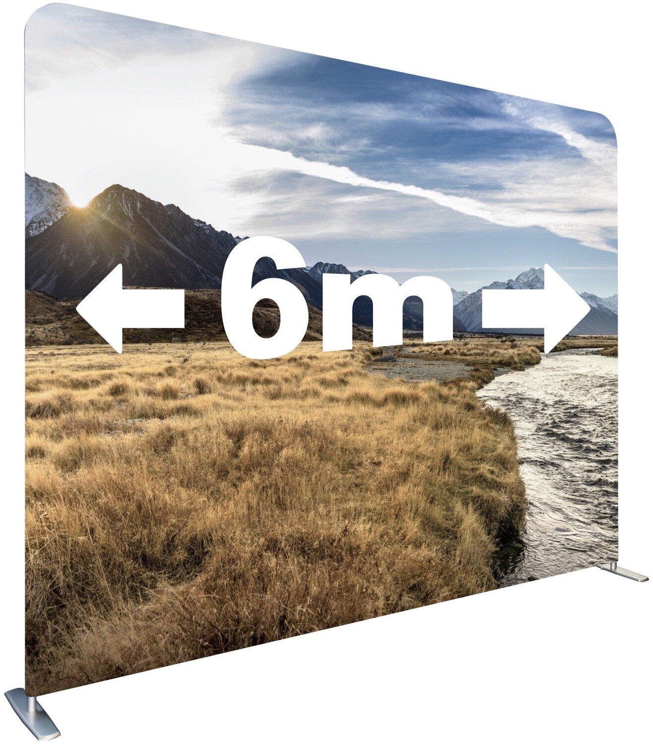 Waveline 2.3m high x 6m wide. $2695.00 frame and panel!