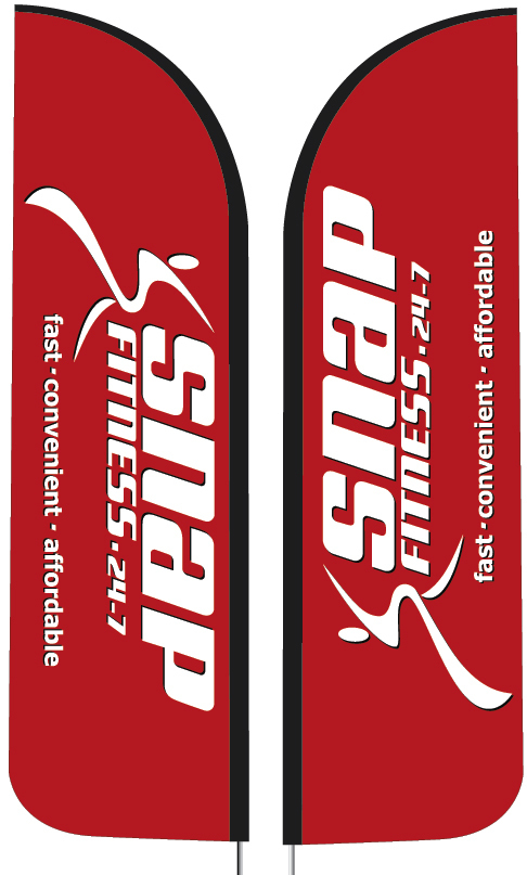 Feather 3.8m Double Sided. From $260+gst. including pole &amp; bag.