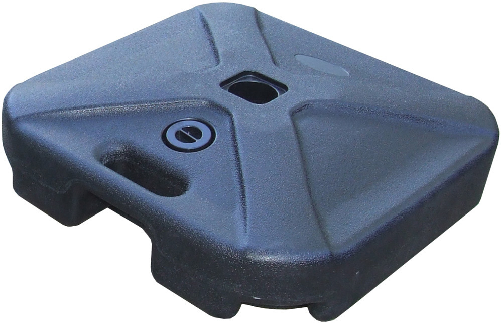 Water fillable plastic ballast cover for X base.