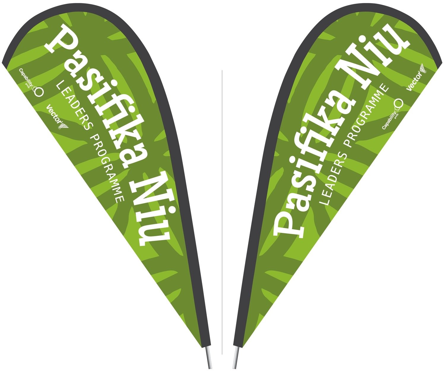 Teardrop 2.2m Double Sided. From $200+gst. including pole &amp; bag.