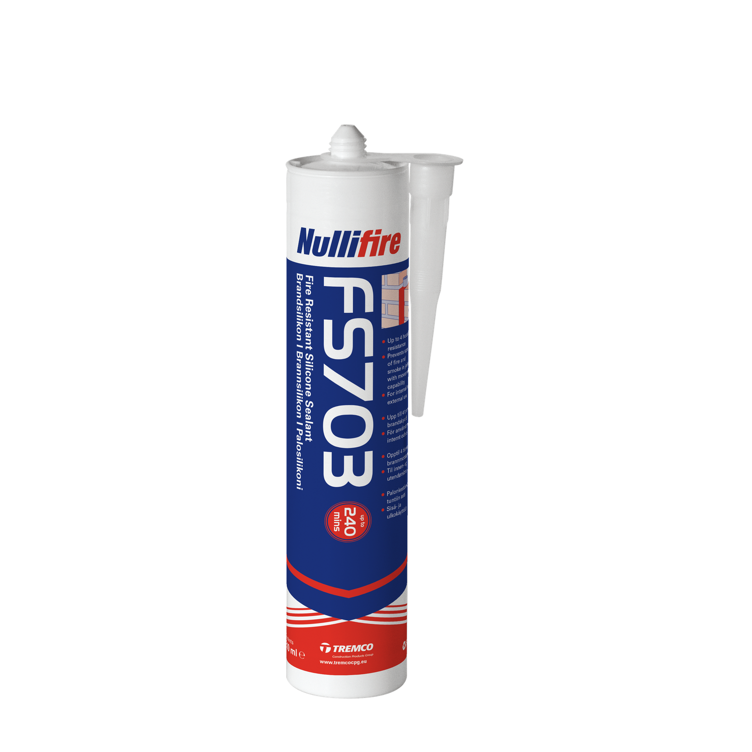 Nullifire FS703 Fire Rated Silicone Sealant - White (Box 12)