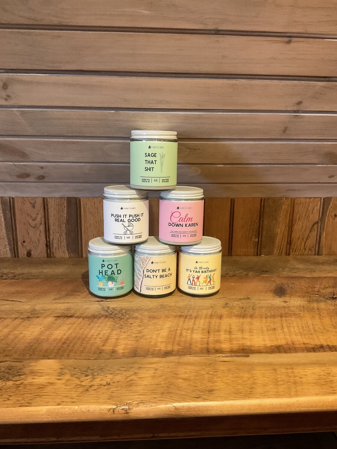 FUNNY FLAMES- GLASS CANDLES