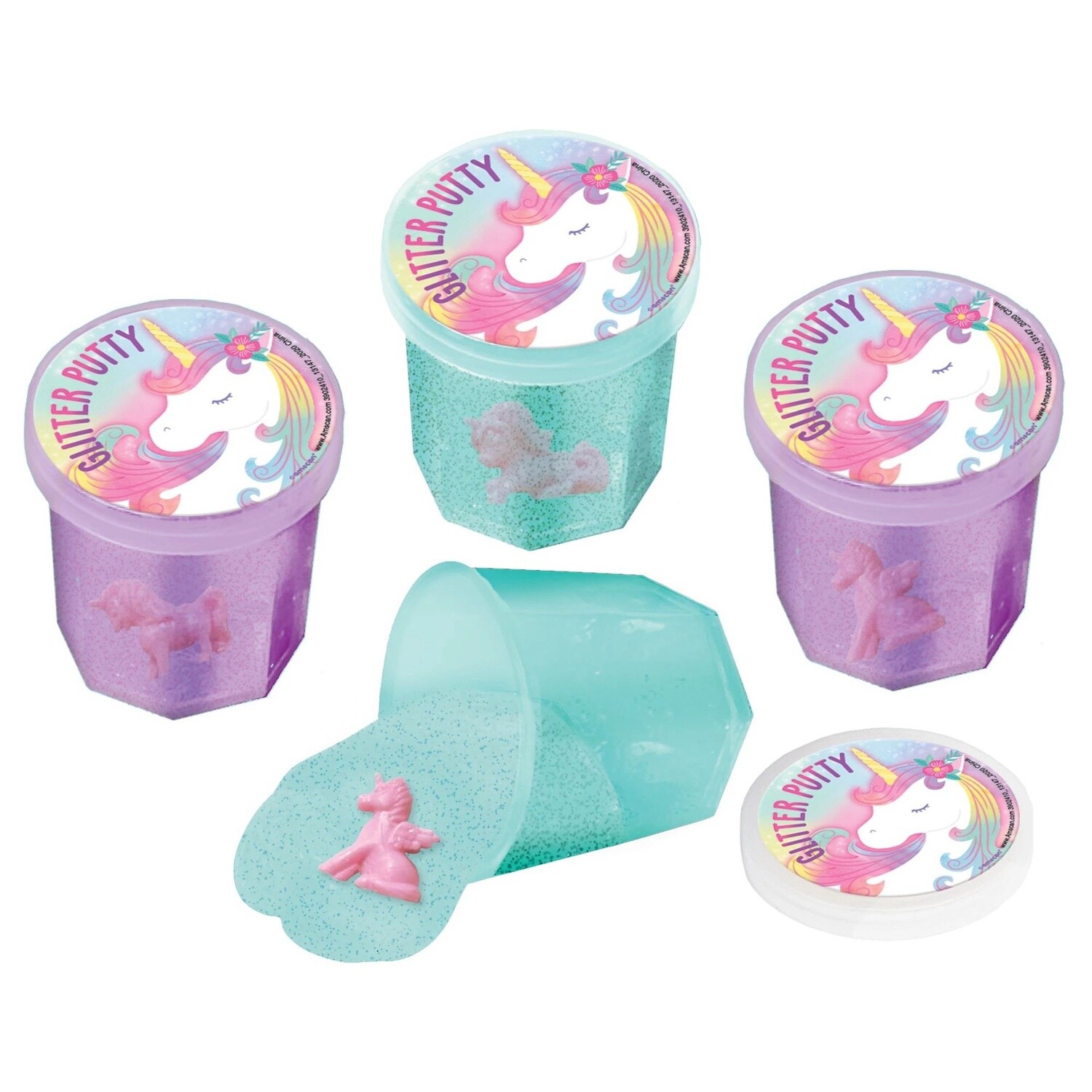 Unicorn Glitter Putty High Count Favor 12ct