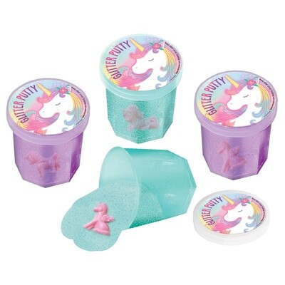 Unicorn Glitter Putty High Count Favor 12ct