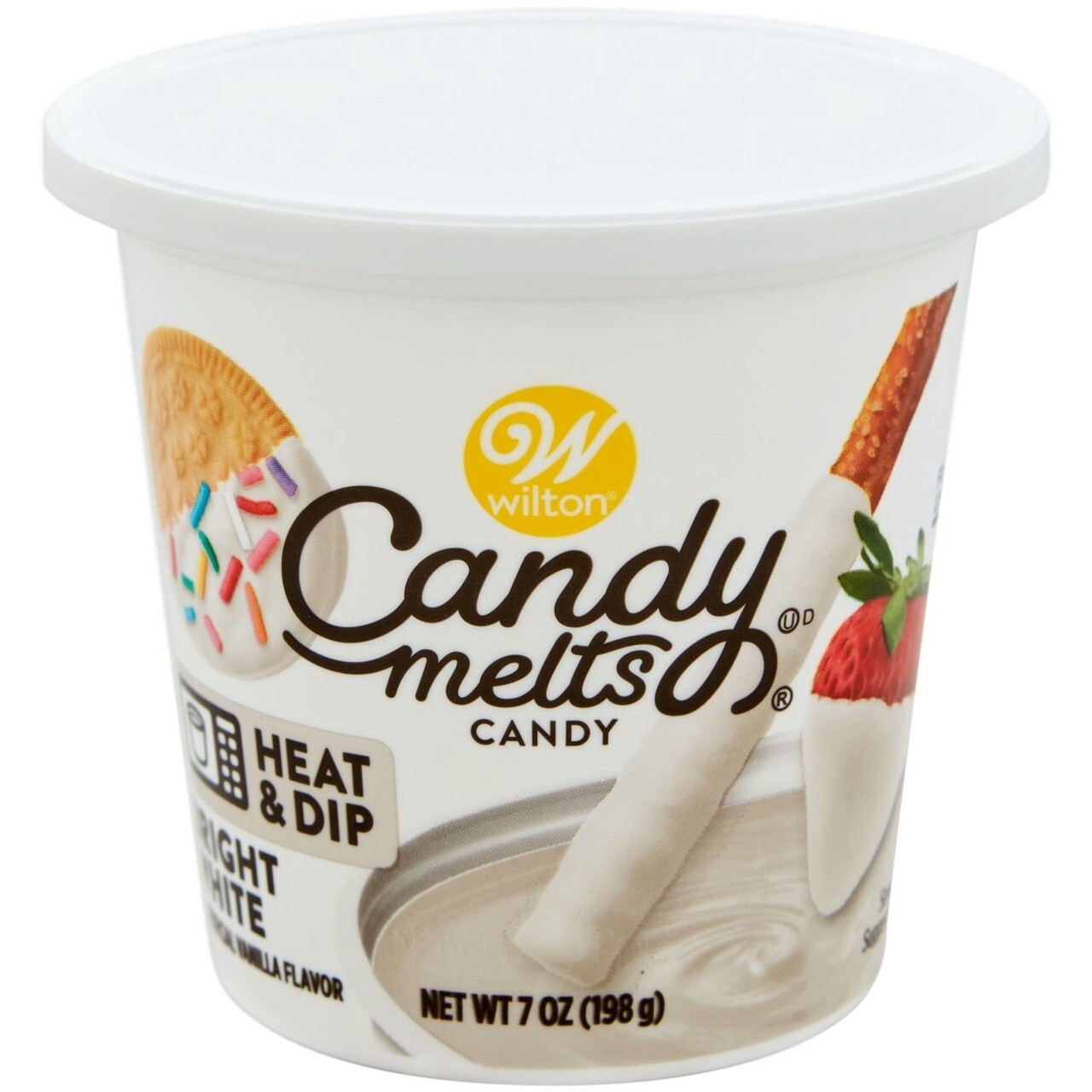 Vanilla Flavored  Candy Melts Candy Tub, 7 oz., Color: WHITE