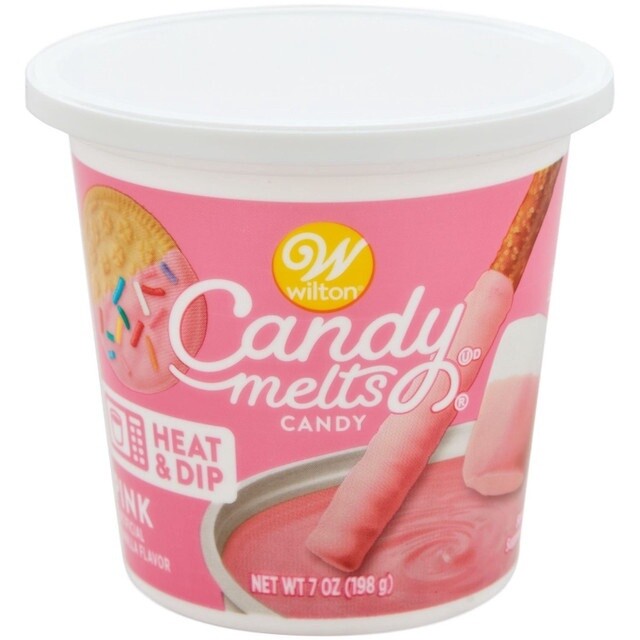 Vanilla Flavored  Candy Melts Candy Tub, 7 oz., Color: PINK