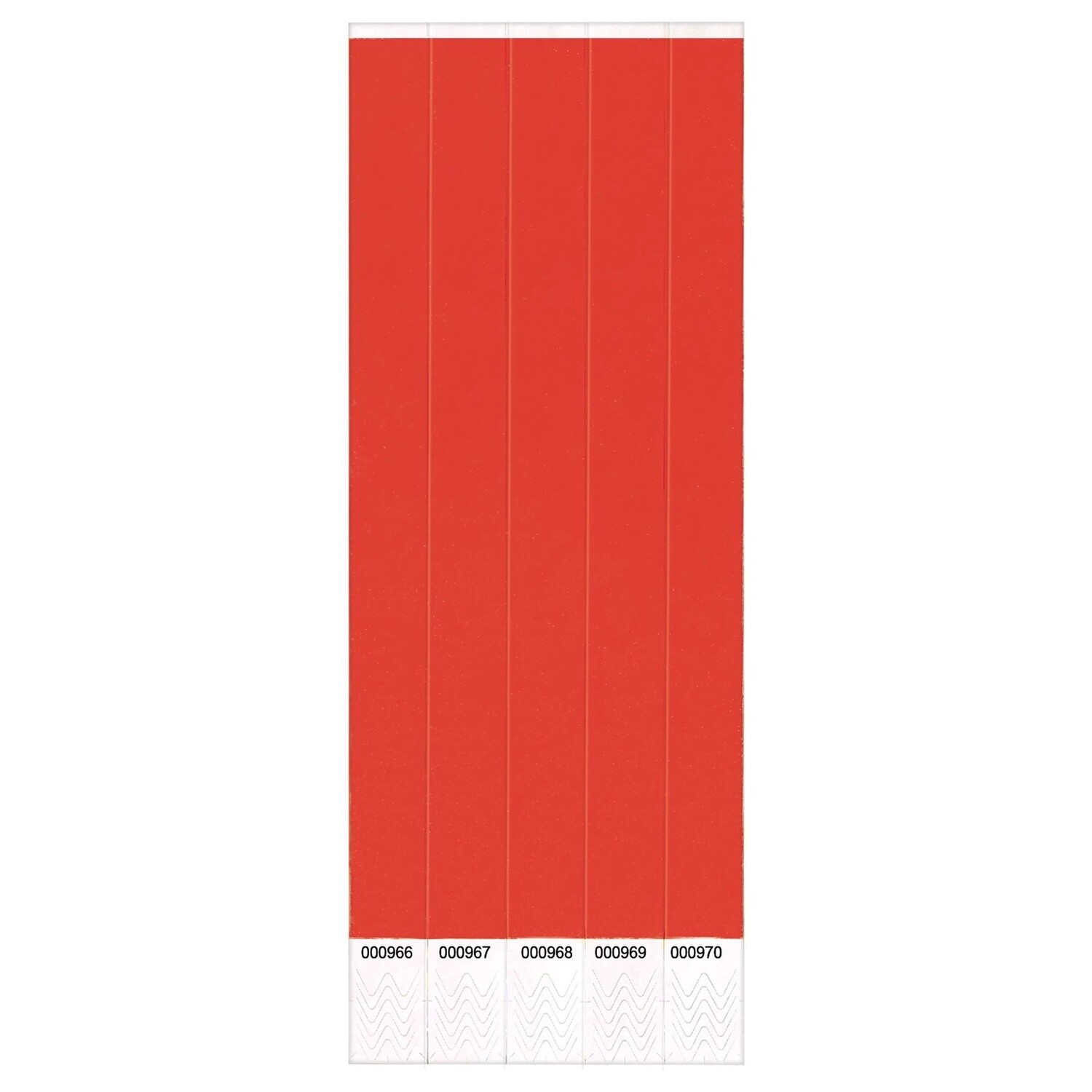 Wristbands  Paper 3/4in x 10in ,100CT, Color: RED