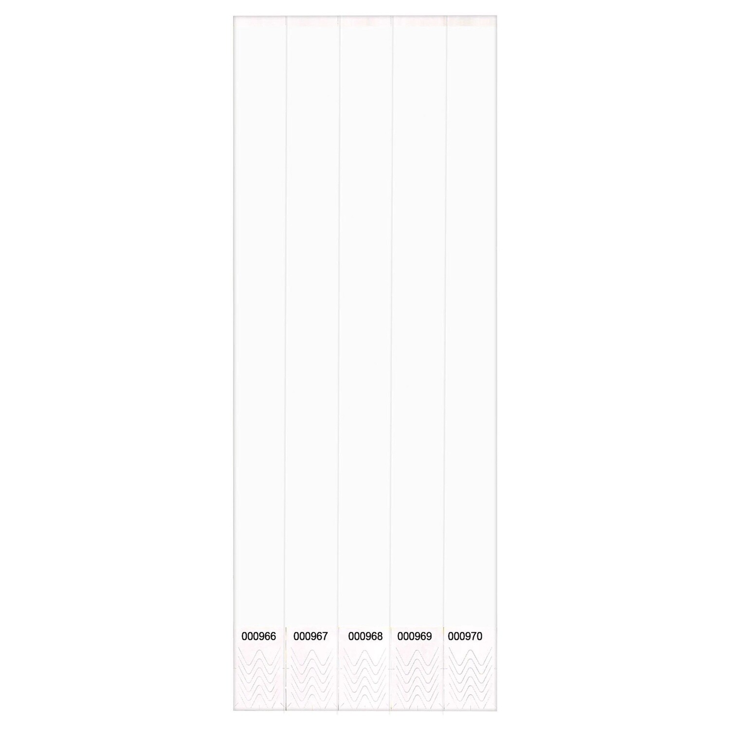 Wristbands  Paper 3/4in x 10in ,100CT, Color: WHITE
