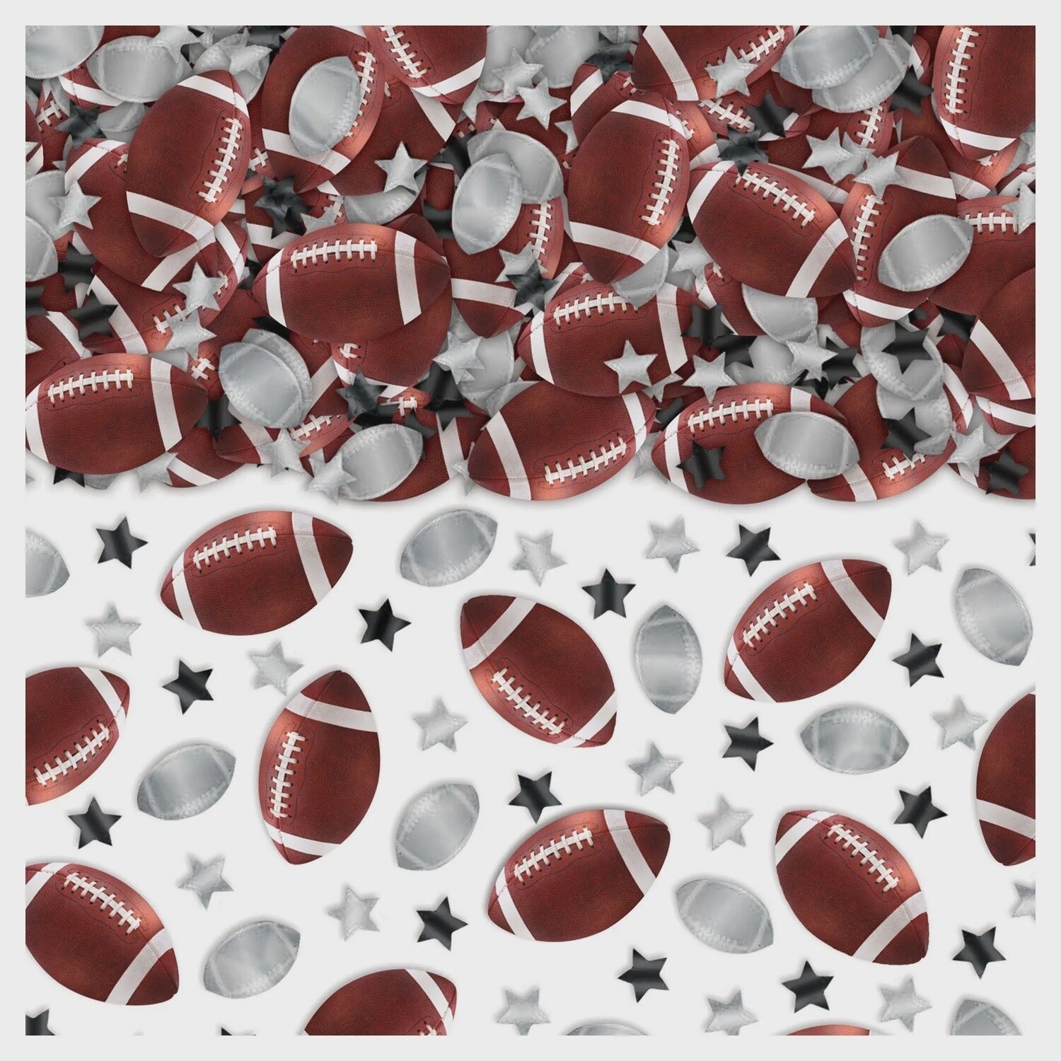 Footballs &amp; Stars Confetti
