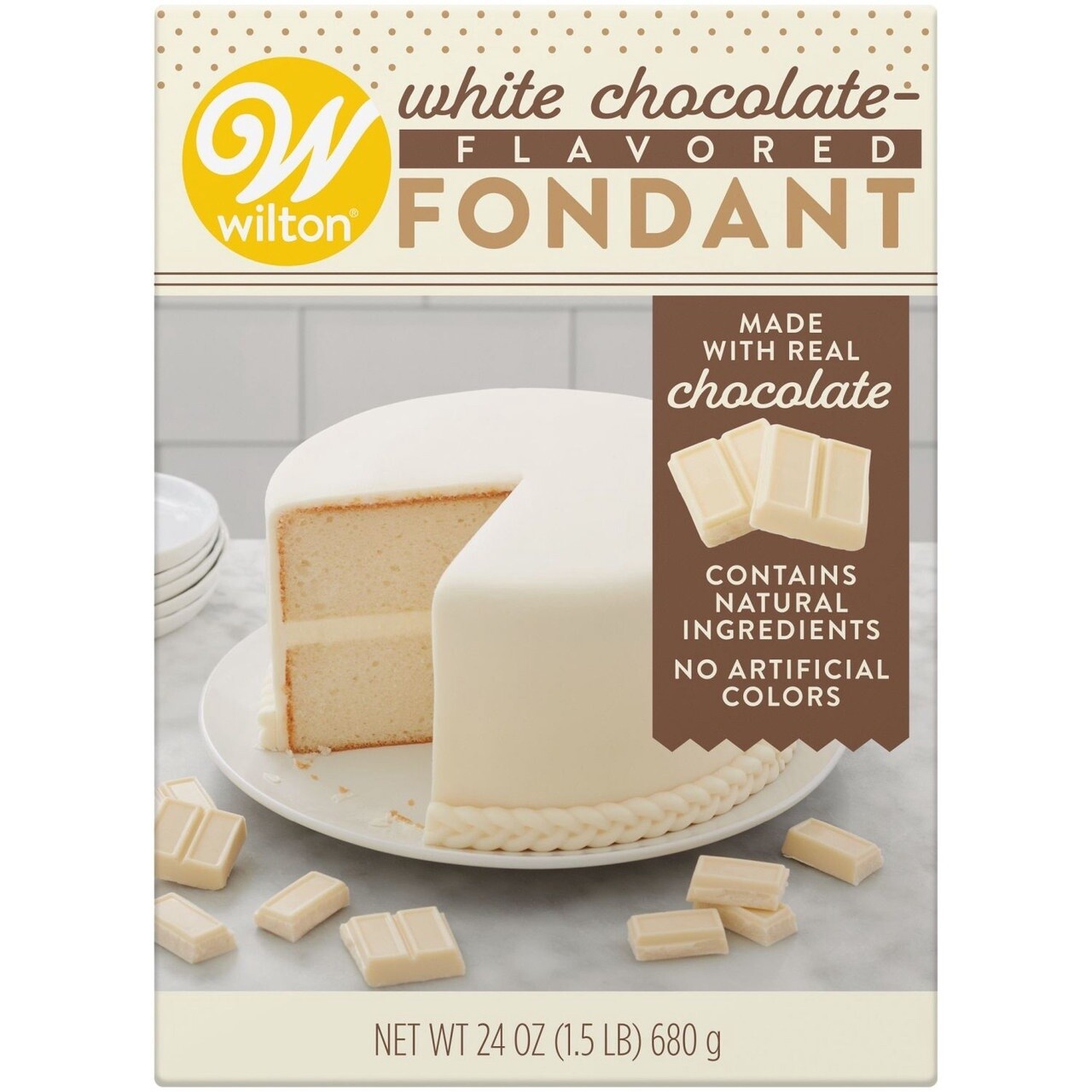 Premade Fondant for Cake Decorating, 24, FLAVORS: WHITE CHOCOLATE