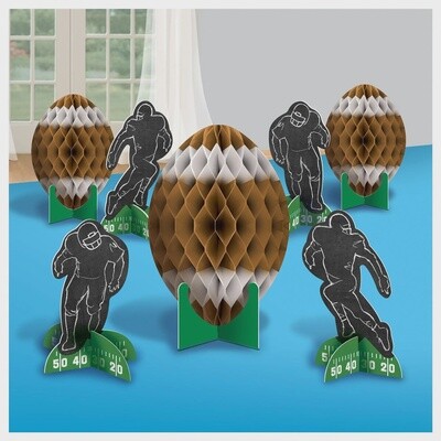 Football Honeycomb Centerpieces 7ct
