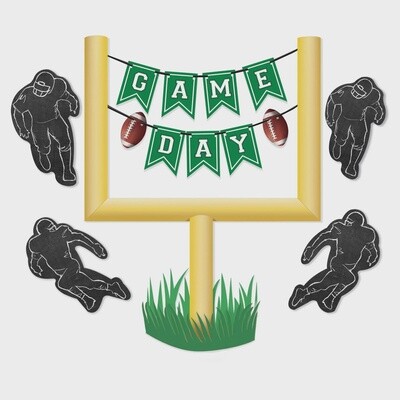 3D Game Day Football Goalpost Wall Decorating Kit, 21pc