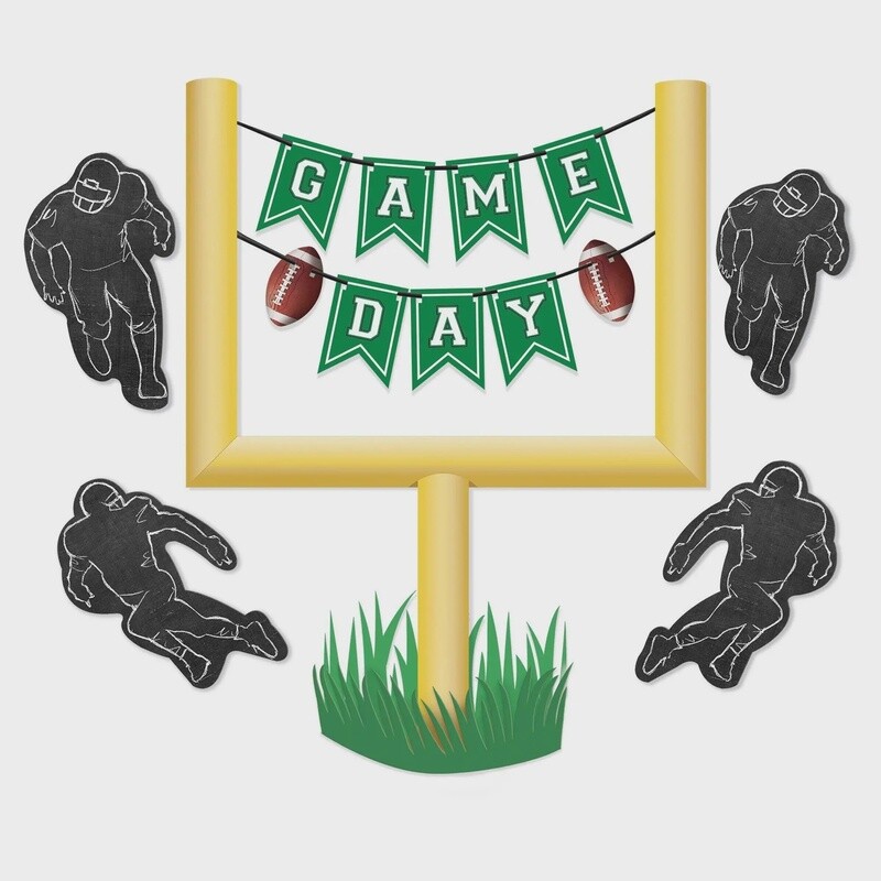 3D Game Day Football Goalpost Wall Decorating Kit, 21pc