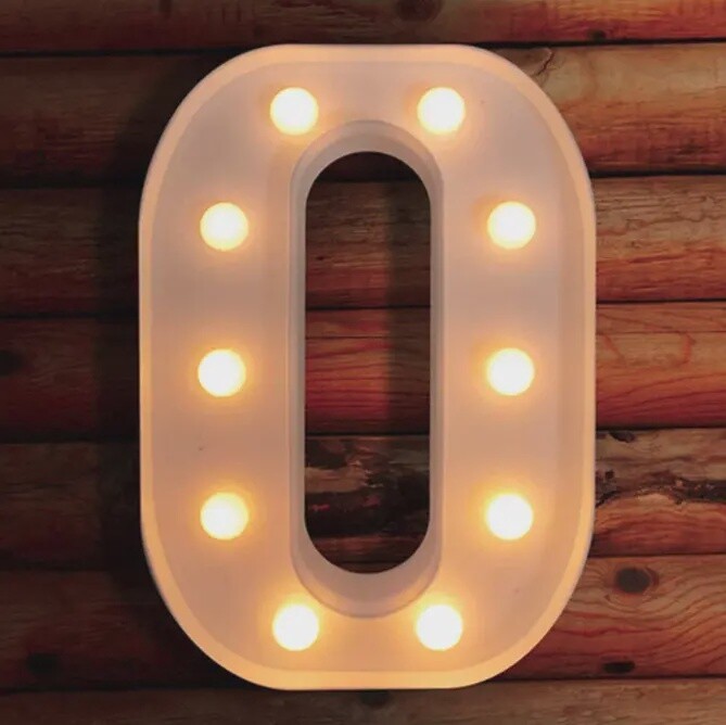 6.25&quot; Led Plastic Marquee Numbers, NUMBERS: 0